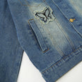 Load image into Gallery viewer, Girls Butterfly Pattern Denim Jacket
