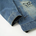 Load image into Gallery viewer, Girls Butterfly Pattern Denim Jacket