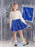 Load image into Gallery viewer, Rolanko Girls Sequin Elastic Waist Glitter Sparkly Skirt