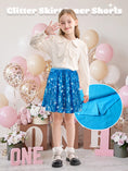 Load image into Gallery viewer, Rolanko Girls Sequin Elastic Waist Glitter Sparkly Skirt