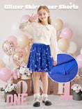 Load image into Gallery viewer, Rolanko Girls Sequin Elastic Waist Glitter Sparkly Skirt