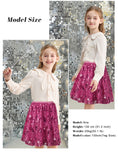 Load image into Gallery viewer, Rolanko Girls Sequin Elastic Waist Glitter Sparkly Skirt