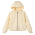 Load image into Gallery viewer, Rolanko Girls Cropped Cozy Long Sleeve Hooded Jacket