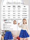 Load image into Gallery viewer, Rolanko Girls Sequin Elastic Waist Glitter Sparkly Skirt