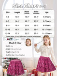 Load image into Gallery viewer, Rolanko Girls Sequin Elastic Waist Glitter Sparkly Skirt