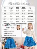 Load image into Gallery viewer, Rolanko Girls Sequin Elastic Waist Glitter Sparkly Skirt