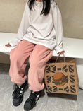 Load image into Gallery viewer, Girls Fleece Sweatpants Baggy Jogger Pants High Waist with Pockets