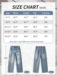 Load image into Gallery viewer, Girls Elastic Waist Blue Love Jeans