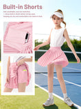 Load image into Gallery viewer, Rolanko Girls Tennis Skirt Set, UPF 50+ Tank Top & Pleated Skirt
