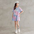 Load image into Gallery viewer, Girl's Summer Tie Dyed Short Sleeve Outfit