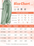 Load image into Gallery viewer, Rolanko Girls Wide Leg Pants Flowy Loose Fit Palazzo Pants for Girls Kids Linen Trousers Casual Beach