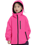 Load image into Gallery viewer, Girls' Solid Colour Windproof Jacket with Reflective Stripes