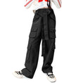 Load image into Gallery viewer, Girl's Casual High Waist Baggy Wide Leg Cargo Pants