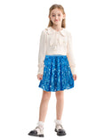 Load image into Gallery viewer, Rolanko Girls Sequin Elastic Waist Glitter Sparkly Skirt