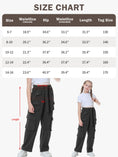 Load image into Gallery viewer, Girl's Casual High Waist Baggy Wide Leg Cargo Pants