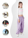 Load image into Gallery viewer, Girl's Elasticated Waist Cargo Trousers with Multi Pockets