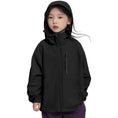 Load image into Gallery viewer, Girls' Solid Colour Windproof Jacket with Reflective Stripes
