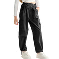 Load image into Gallery viewer, Girls Wide Leg Loose Cargo Pants with Belt