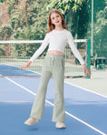 Load image into Gallery viewer, Girls Flare Wide Leg Sweatpants Elastic Waist Bell Bottoms Pants for Kids