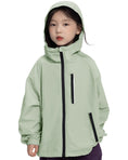Load image into Gallery viewer, Girls' Solid Colour Windproof Jacket with Reflective Stripes