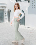 Load image into Gallery viewer, Girls Flare Wide Leg Sweatpants Elastic Waist Bell Bottoms Pants for Kids