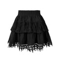 Load image into Gallery viewer, Rolanko Girls Lace Mini Skirts Ruffle Pleated Tiered High Waist Flowy Skorts