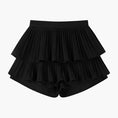 Load image into Gallery viewer, Girls 2-Layer Ruffle Mini Skirt Smocked Waist Cute Tiered Skirts with Shorts