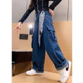 Load image into Gallery viewer, Girl's Casual High Waist Baggy Wide Leg Cargo Pants