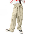 Load image into Gallery viewer, Girl's Casual High Waist Baggy Wide Leg Cargo Pants
