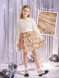 Load image into Gallery viewer, Rolanko Girls Sequin Elastic Waist Glitter Sparkly Skirt