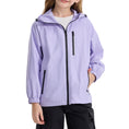 Load image into Gallery viewer, Girls' Solid Colour Windproof Jacket with Reflective Stripes