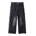 Load image into Gallery viewer, Girl's Casual High Waist Baggy Wide Leg Cargo Pants