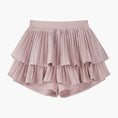 Load image into Gallery viewer, Girls 2-Layer Ruffle Mini Skirt Smocked Waist Cute Tiered Skirts with Shorts