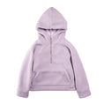Load image into Gallery viewer, Girls Sherpa Half Zipper Fuzzy Hoodie Sweatshirt