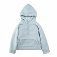 Load image into Gallery viewer, Girls Sherpa Half Zipper Fuzzy Hoodie Sweatshirt