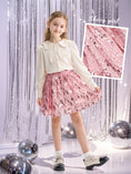 Load image into Gallery viewer, Rolanko Girls Sequin Elastic Waist Glitter Sparkly Skirt