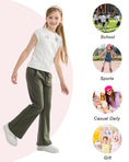 Load image into Gallery viewer, Girls Flare Wide Leg Sweatpants Elastic Waist Bell Bottoms Pants for Kids