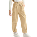 Load image into Gallery viewer, Girls Wide Leg Loose Cargo Pants with Belt