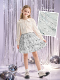 Load image into Gallery viewer, Rolanko Girls Sequin Elastic Waist Glitter Sparkly Skirt