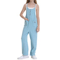 Load image into Gallery viewer, Rolanko Girls Jumpsuit Sleeveless Spaghetti Strap Overalls