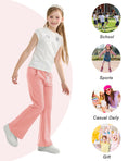 Load image into Gallery viewer, Girls Flare Wide Leg Sweatpants Elastic Waist Bell Bottoms Pants for Kids
