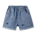 Load image into Gallery viewer, Rolanko Girls Elastic Waist Jean Shorts Wide Leg Baggy Denim Shorts