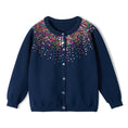 Load image into Gallery viewer, Girls Cardigan Sparkling Sequin Kids Knit Button Up Sweater Long Sleeve
