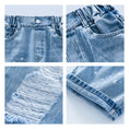 Load image into Gallery viewer, Girl's Ripped Paint Embellished Jeans