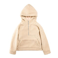 Load image into Gallery viewer, Girls Sherpa Half Zipper Fuzzy Hoodie Sweatshirt