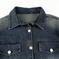 Load image into Gallery viewer, Girls Oversized Fall Denim Shirt with Pockets