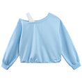 Load image into Gallery viewer, Girls Off The Shoulder Crop Sweatshirt Pullover