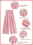 Load image into Gallery viewer, Rolanko Girls Wide Leg Pants Flowy Loose Fit Palazzo Pants for Girls Kids Linen Trousers Casual Beach