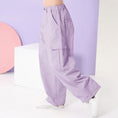 Load image into Gallery viewer, Girl's Elasticated Waist Cargo Trousers with Multi Pockets