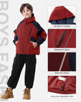 Carica l'immagine nel visualizzatore della galleria, Boys Rain Jacket Waterproof Windbreaker